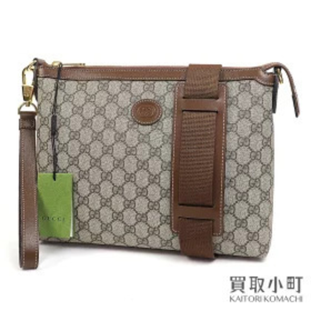Gucci Messenger Bag Interlocking GG Supreme Beige Ebony Crossbody